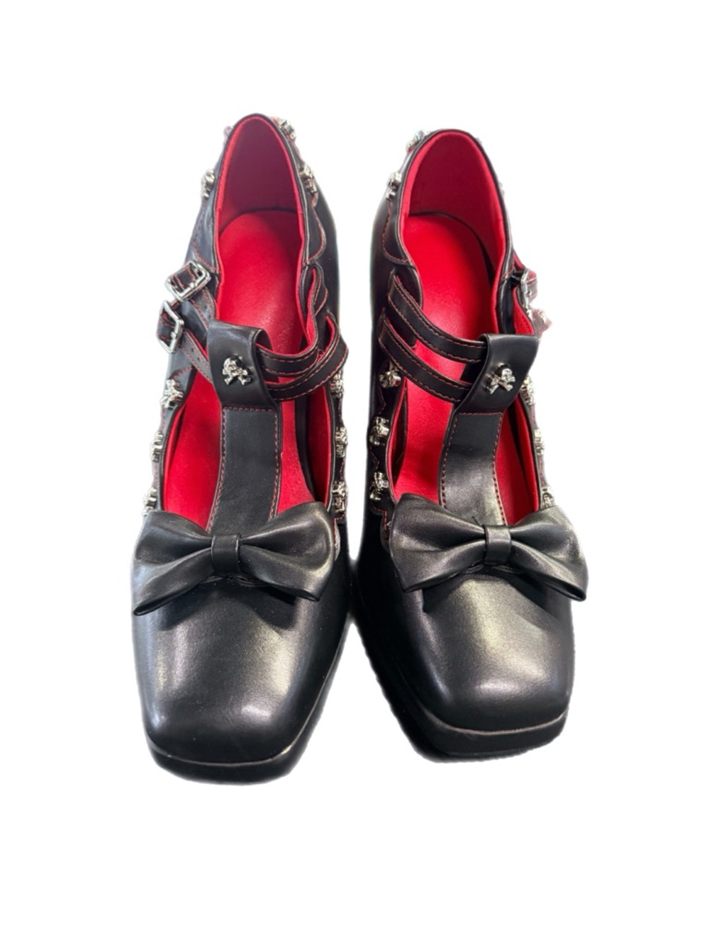 Gothic Lolita Skull Bow Platform Heels